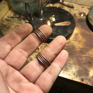 Copper ring (single or stacked, natural patina)