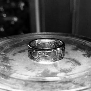 1947 Silver Walking Liberty coin ring